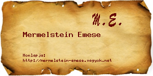 Mermelstein Emese névjegykártya