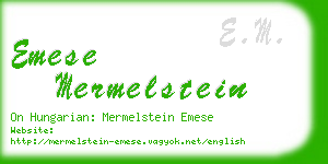 emese mermelstein business card